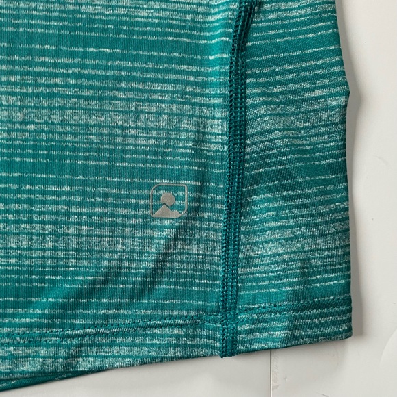 Eastern Mountain Sports Techwick Shirt Size Large Aqua Green Short Sleeve Sporty - Picture 9 of 14